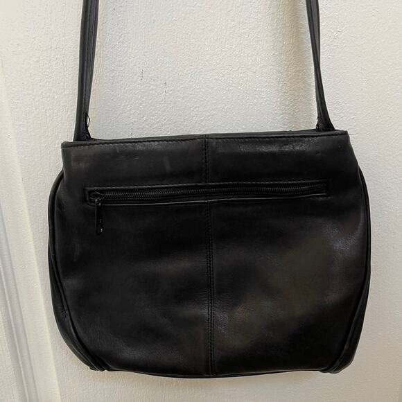 vintage Tignanello black leather shoulder bag - Picture 3 of 14